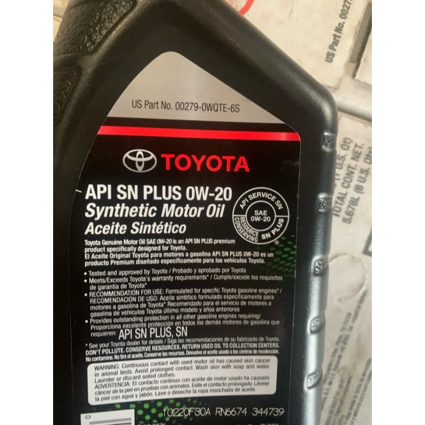 Toyota Motor Oil 0W-20 (946 мл) (00279-0WQTE)